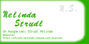 melinda strudl business card